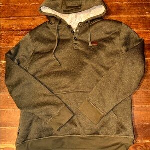 Men’s O’Neill Large Sherpa Lined Green Hoodie
